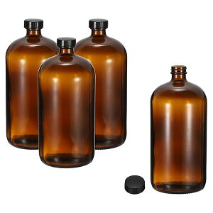 ** 16oz (480ml) �K���X �T���v�� �{�g�� 4�� �Z�b�g �� �|���R�[�� �L���b�v �t�� ���� �t�� �A��