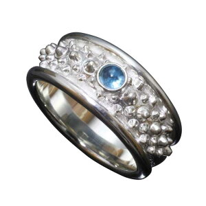 指輪 メンズ 送料無料 龍頭 霰 リング ブルートパーズ シルバー 和柄 和風 男性用 ギフト プレゼント 大きい 小さい サイズ 10〜27号