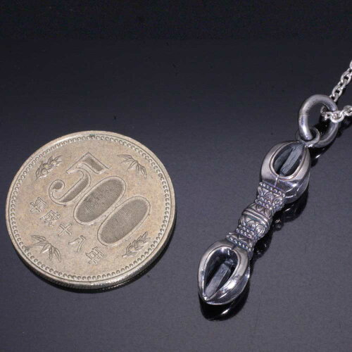 龍頭五鈷杵ペンダントトップシルバー金剛杵和柄和風法具仏具