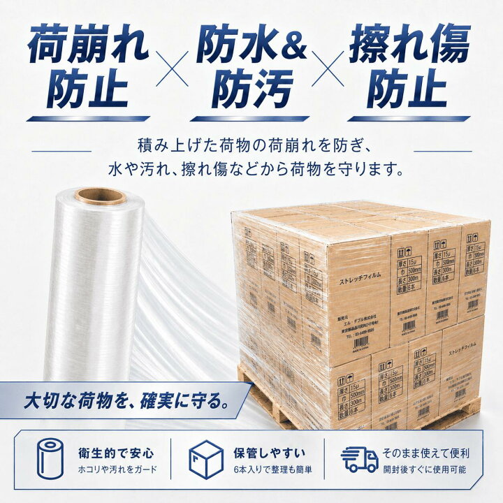 楽天市場】ストレッチフィルム 15ミクロン 梱包用ラップ まとめ買いお 