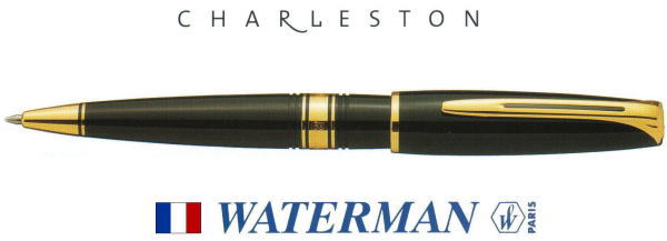正規認証品 新規格 超激安 ウォーターマン ボールペン 送料無料 チャールストンエボニーブラックGT