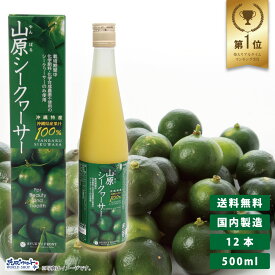 山原 シークワーサー 農薬不使用 500ml 12本 原液 おきなわ やんばる 沖縄産 シークヮーサー 果汁100％ ジュース ストレート シークアーサー 健康飲料 ノビレチン 琉球フロント まとめ買い 送料無料