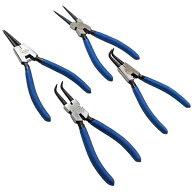 収納ポーチ付き スナップリングプライヤー 軸用＆穴用4本セット T194