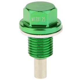 【ネコポス限定】ネオジウムマグネット オイルドレンボルトM12x1.25 緑色 YZA031