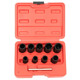 9pc ナットツイスターソケットセット潰れたボルト取り外しに J100
