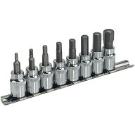 8pc レール付きヘックスビットソケット レールセット H180