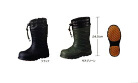 ★キッズ用防寒長靴　カルサーワンJ-1　ブラック・モスグリーン　19cm20cm21cm22cm23cm24cm　ウイズ3E　福山ゴム 耐滑 軽量　反射材　3mmウレタン裏