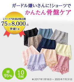 【2点20%OFFクーポン配布中】 ショーツガードル M L LL 3L 4L 5L 【10色組】綿95％骨盤シェイプの素敵ショーツ(M〜5L) RyuRyu リュリュ レディース ファッション レディース インナー リュリュ ガードル 補整下着 補整インナー 補正 インナー