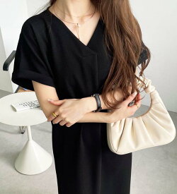 【期間限定:2,990円 13日 13:59迄】 ワンピース ワンピース レディース Vネック 半袖 接触冷感 ひんやり 体型カバー 夏 ひんやり快適ジャカードスキッパーワンピ S-3L