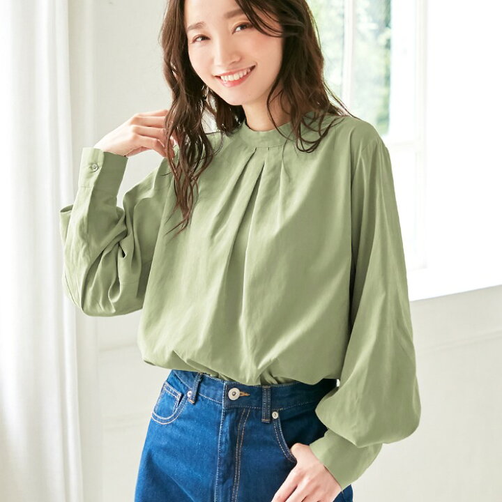 楽天市場 Web限定 ブラウス バルーン袖２ｗａｙブラウス レディース Ryuryu リュリュ 秋 秋冬 秋服 40代 ファッション トップス 大きいサイズ 長袖 バルーン袖 前後2way 体型カバー Ryuryu リュリュ