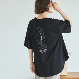 GeeRA（ジーラ）カットソー プルオーバー ＜FILA＞ロゴプリントアソートTシャツ (M～3L) 40代 レディース トップス Tシャツ