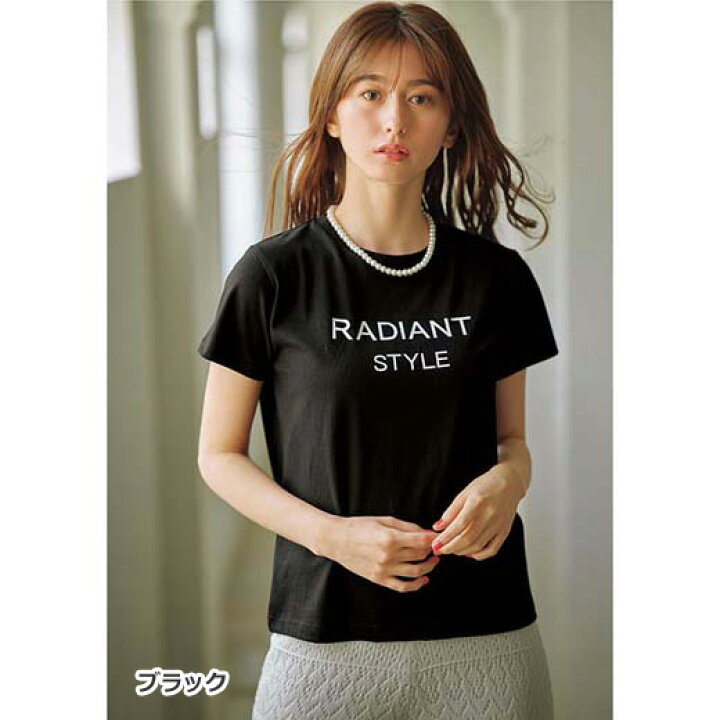 楽天市場 ｔシャツ M L Ll パール調ネックレス付ロゴtシャツ M Ll Ryuryu リュリュ レディース 春 春服 夏 夏服 シャツ トップス 40代 レディースファッション 大きいサイズ Ryuryu リュリュ