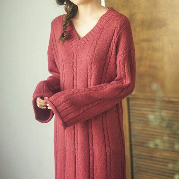 楽天市場 Sale セール ニットワンピース S M L Ll 3l ゆるシルエット細ケーブルニットワンピ S 3l 40代レディースファッション レディース Ryuryu リュリュ 大人 ニット ワンピース アウトレット 在庫処分 Ryuryu リュリュ