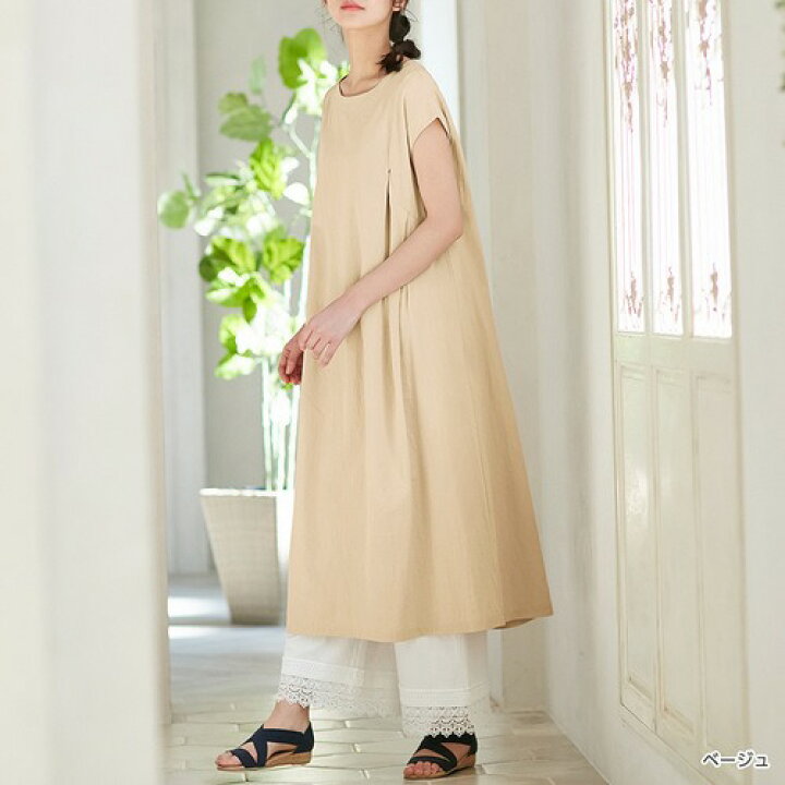 楽天市場 Web限定 ワンピース ショート レギュラー 選べる 綿１００ タック使いワンピース レギュラー丈 ショート丈 ショート S レギュラー 4l 40代レディースファッション 30代 レディース Ryuryu リュリュ 春 春服 大人 大人 半袖 体型カバー Ryuryu