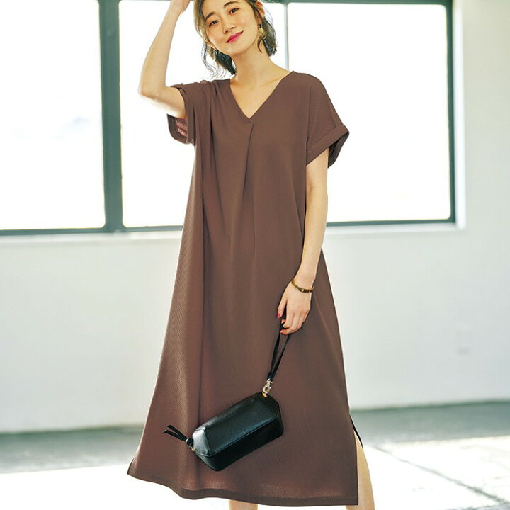 楽天市場 カットソーワンピース S M L Ll 3l ひんやり快適 ジャカードスキッパーワンピ S 3l Ryuryu リュリュ 夏 夏服 ワンピース 40代 ファッション 大きいサイズ 涼しい ロングワンピ 半袖 Ryuryu リュリュ