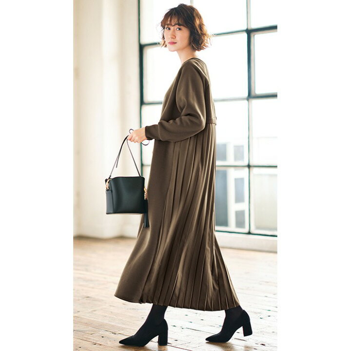 楽天市場 クーポン利用で3900円に バックプリーツロングワンピース S 3l 40代 レディースファッション Ryuryu リュリュ 秋 秋服 ワンピース 40代 ファッション ロングワンピ パーカー 長袖 着回し 裏起毛 ワンピース 大きいサイズ あったか Ryuryu リュリュ