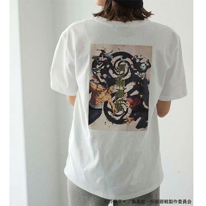楽天市場 1000円offクーポン配布中 30 Off Sale セール ｔシャツ M L Ll 呪術廻戦 コラボプリントtシャツ M Ll 40代レディースファッション レディース Ryuryu リュリュ シャツ トップス アニメコラボ プリントtシャツ アウトレット 在庫処分 Ryuryu
