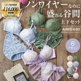 GeeRA（ジーラ）ブラ＆ショーツセット ぷるるん谷間のノンワイヤーブラ＆ショーツ(D70M～G80L) 40代レディースファッション レディース インナー 下着