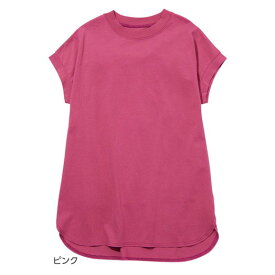 GeeRA（ジーラ）カットソー プルオーバー 綿100％フレンチスリーブチュニックTシャツ(S～3L) 40代 レディース トップス Tシャツ