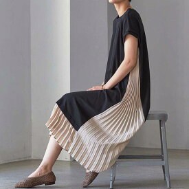 楽天市場 サイドプリーツ ワンピースの通販