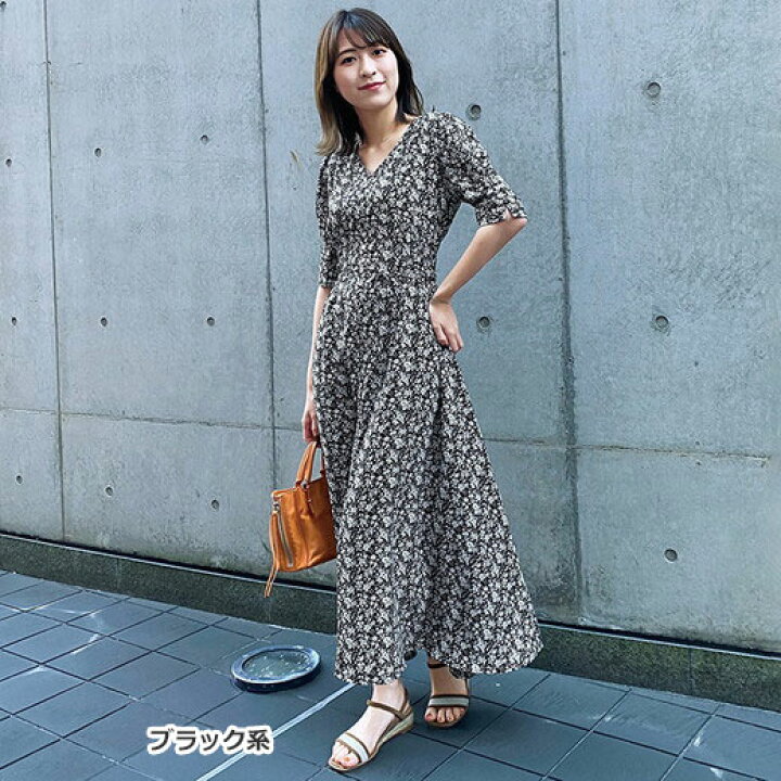 楽天市場 ワンピース M L Ll 花柄プリントワンピース M Ll 30代 40代 レディースファッション レディース Ryuryu リュリュ Ranan ラナン 夏 夏服 大人 おしゃれ Ryuryu リュリュ