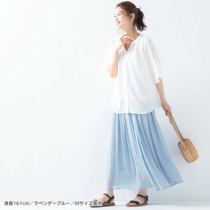 楽天市場 Web限定 フレアースカート 膝丈 スラブ素材マキシフレアースカート M 3l 40代ファッション 夏 夏服 30代 レディース Ryuryu リュリュ フレアー スカート 膝丈 ミディ丈 ボトムス 体型カバー ロングスカート リネンスカート シフォン 春 春服 Ryuryu