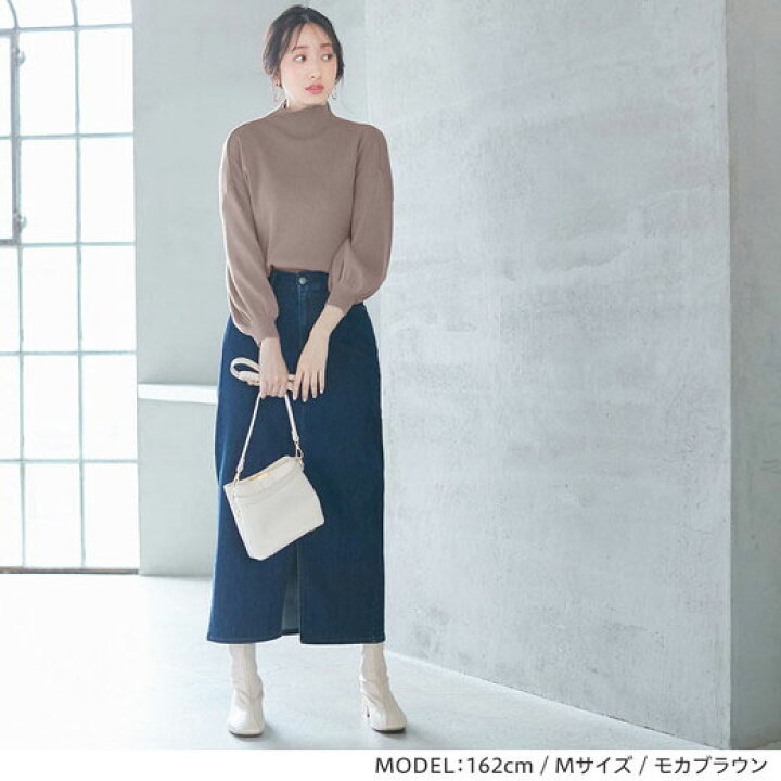 楽天市場 Web限定 ニットセーター M L Ll 3l 4l 5l もっちりパフ袖リブニット M 5l 40代レディースファッション 秋冬 秋服 冬服 30代 レディース Ryuryu リュリュ Alotta アロッタ ニット セーター トップス Ryuryu リュリュ