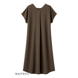 Alotta（アロッタ）【WEB限定】 23夏 カットソーワンピース ひんやりフロントタックVネックゆるワンピース(M～3L) 30代 40代 レディース 夏 カットソー ワンピース 接触冷感