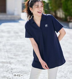 【最大500円OFFクーポン配布中 7/11 23:59迄】 チュニック レディース ＜FILA＞吸汗速乾・UV対策　鹿の子チュニックポロシャツ 2025夏 RANAN ラナン M-3L
