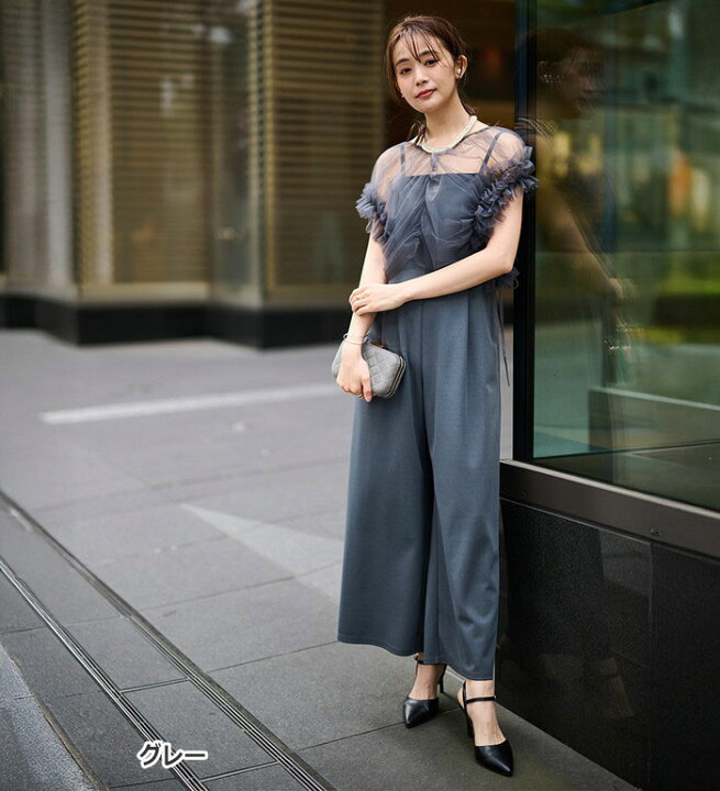 楽天市場】マルチWAYフリルチュールボレロセットパンツドレス  