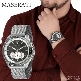 マセラティ MASERATI 時計 (10)R8873612008 トラガード TRAGUARDO 腕時計 メンズ シルバー グレー メッシュ
