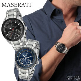 マセラティ MASERATI 時計 (11)R8873612014 (12)R8873612015 トラガード TRAGUARDO 腕時計 メンズ シルバー ブルー ブラック
