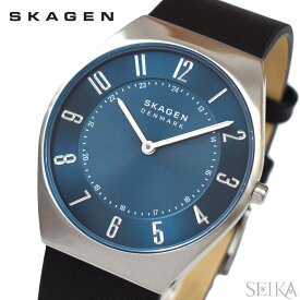 スカーゲン 時計 SKAGEN SKW6826 メンズ 腕時計 GRENEN ULTRA SLIM ウルトラスリム 37MM ブルー ブラックレザー
