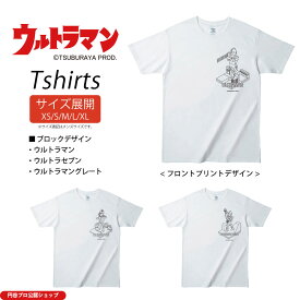 ウルトラマン Tシャツ (C)TSUBURAYA PROD. ウルトラマン ウルトラセブン ウルトラマングレート ブロックデザイン ULTRAMAN カジュアル ストリート トップス ホワイト メンズ レディス S M L XL XXL 半袖 綿 100% 白Tシャツ メール便 送料無料