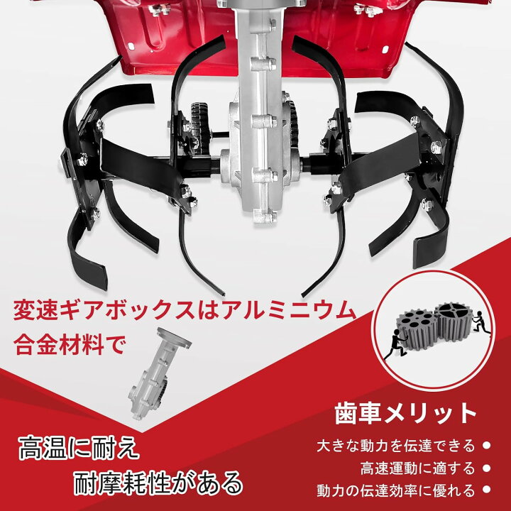 楽天市場】耕運機 エンジン 小型耕運機 手押し耕うん機 排気量55cc 四 
