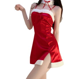 300円OFFクーポン サンタランジェリー ベビードール セクシー 過激 可愛い クリスマスコスプレ コスチューム レディース 下着 誘惑 クリスマスランジェリー サンタコスプレ 部屋着 ルームウェア ワンピース ミニ丈 ナイトドレス エロい WQ7UE