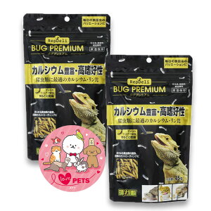 2個セット GEX ジェックス RepDeli バグプレミアム 45g 昆虫食・雑食性爬虫類用 ドライタイプ