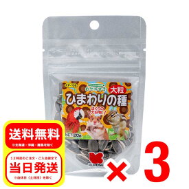 3個セット 黒瀬ペットフード ひまわりの種 大粒 20g 自然派宣言 栄養補助食品 中型インコ 小鳥 ハムスター リス 小動物 エサ 餌 フード KP-108