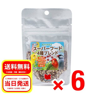 6個セット 黒瀬ペットフード スーパーフード4種ブレンド 30g 自然派宣言 キヌア アマ二シード チアシード テフ 小鳥のエサ 餌 フード KP-124