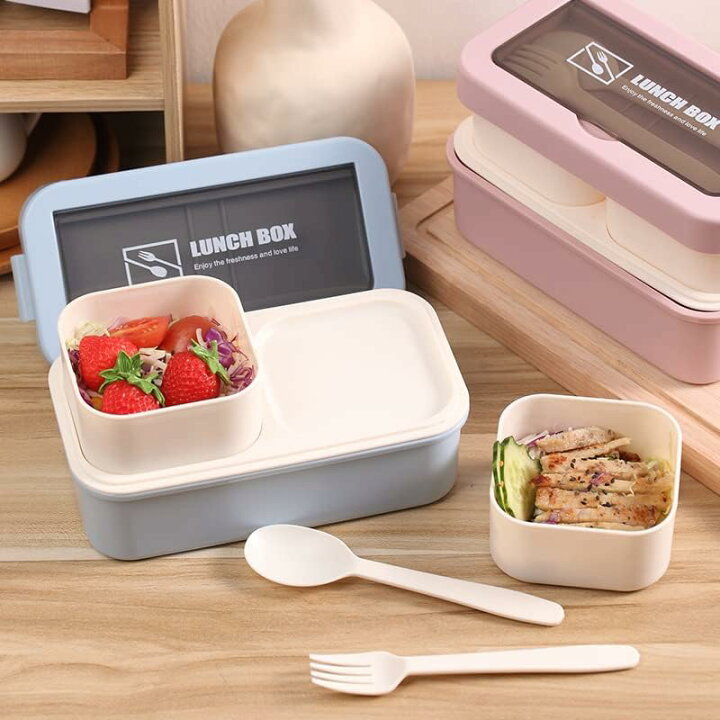 楽天市場】弁当箱 ランチボックス 二層ランチボックス 電子レンジ対応 