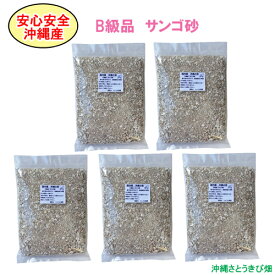 【送料無料】安心安全　国内産　沖縄の砂　［B級品］サンゴ砂　1kg×5パック(5kg)
