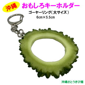 メール便（ネコポス）発送商品　おもしろキーホルダー　ゴーヤーリング　大サイズ(6cm)