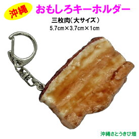 おもしろキーホルダー　三枚肉　大サイズ(5.7cm)