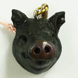 メール便(ネコポス)発送商品 おもしろストラップ アグー美ら豚(ちゅらぶた) 中サイズ