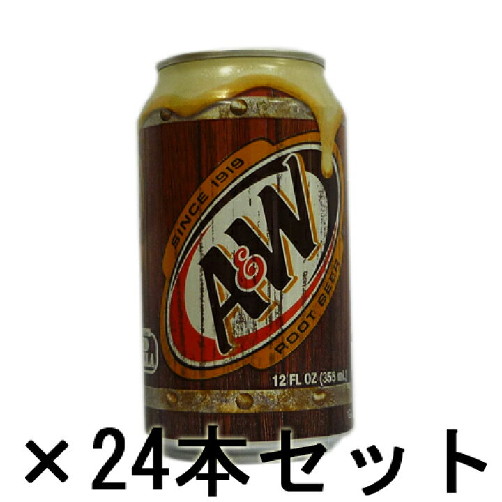 楽天市場 A W ルートビア 355ml 24缶セット Root Beer 沖縄サトウキビ畑