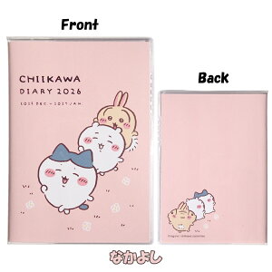 スケジュール帳 2026 ちいかわ 手帳 スケジュール ダイアリー 2025年12月始まり 2026 A6 コミック風 スケジュール 2026年 マンスリー 人気 月曜始まり 可愛い 文具 なかよし 笛 ハチワレ うさぎ く