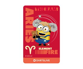 【メール便OK】ダーツ ゲームカード【ダーツライブ】ミニオン 12星座シリーズ ARIES（おひつじ座）