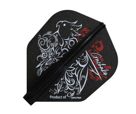 【メール便OK】ダーツ フライト【フィット】井能実奈子モデル シェイプ Dブラック