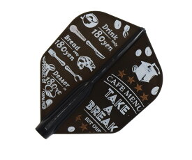 【メール便OK】ダーツ フライト【フィットフライトエアー】星野理絵モデル ver.7 シェイプ Dブラック