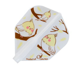 【メール便OK】ダーツ フライト【フィットフライトエアー】井能実奈子モデル ver.2 シェイプ ホワイト